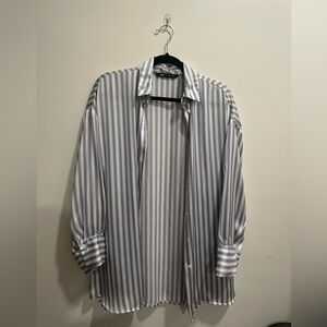 Zara Striped Button Down Shirt
